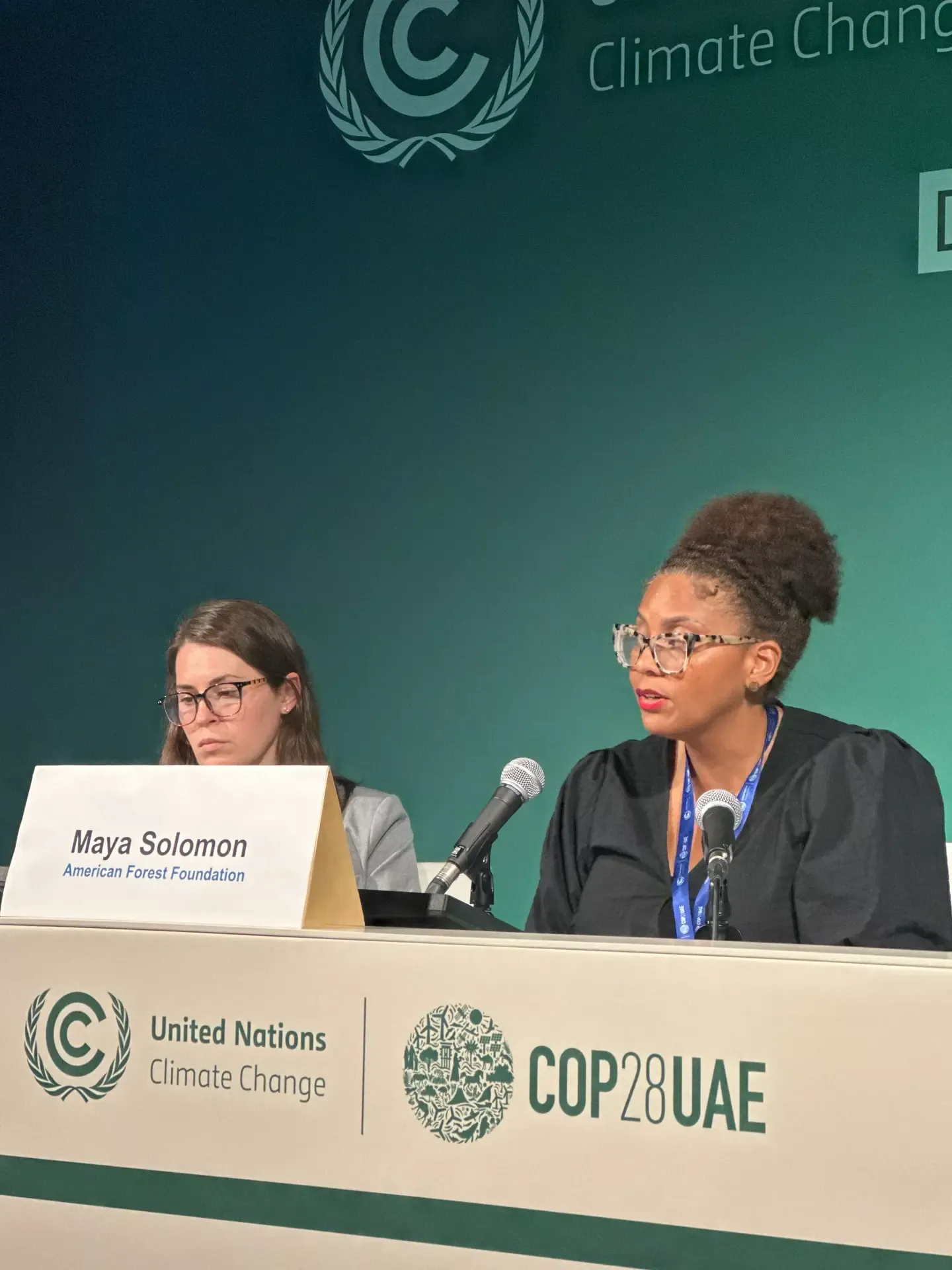 Maya on a Panel at COP
